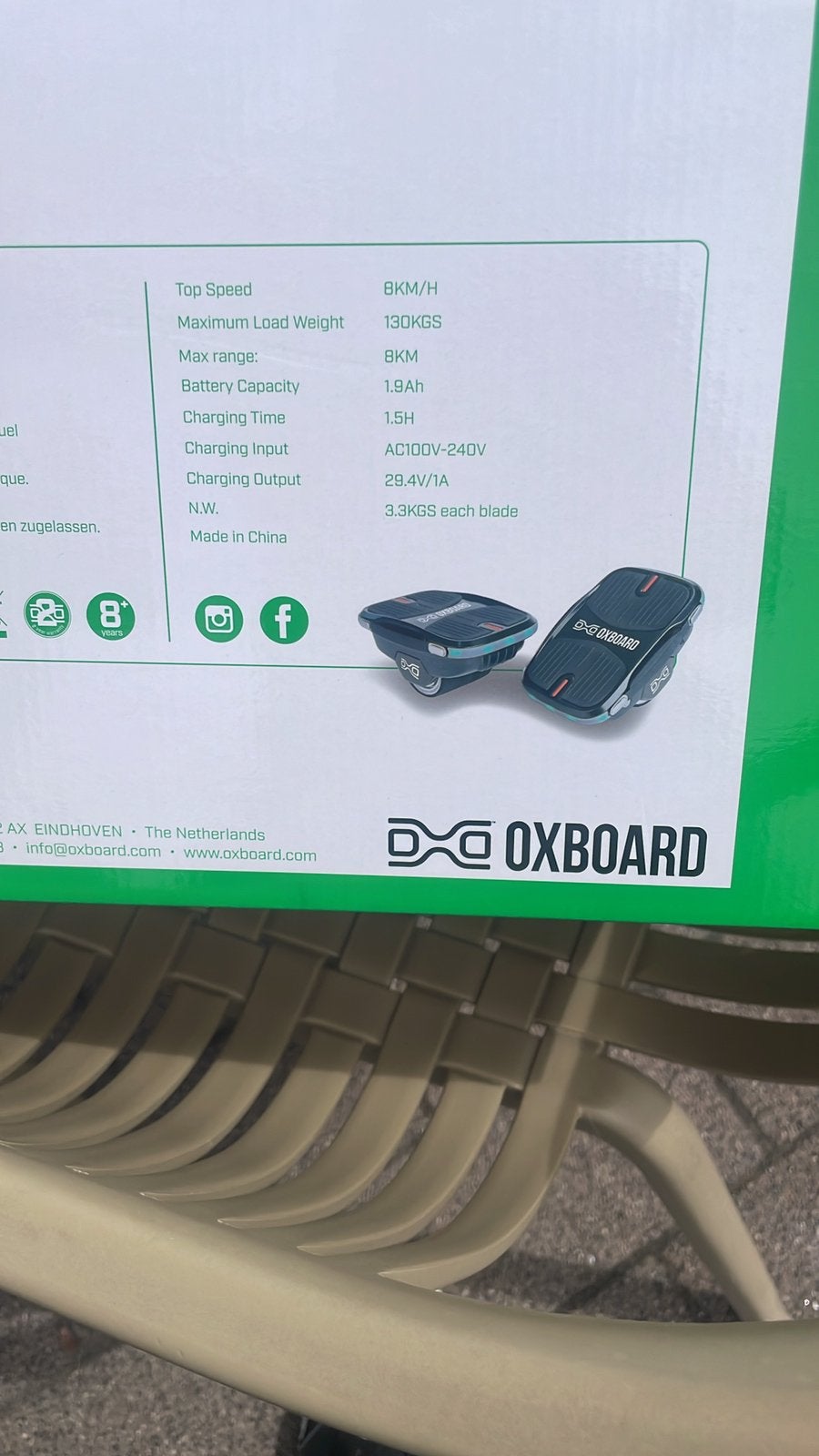 Blades ocboard, Ophalen, Zo goed als nieuw