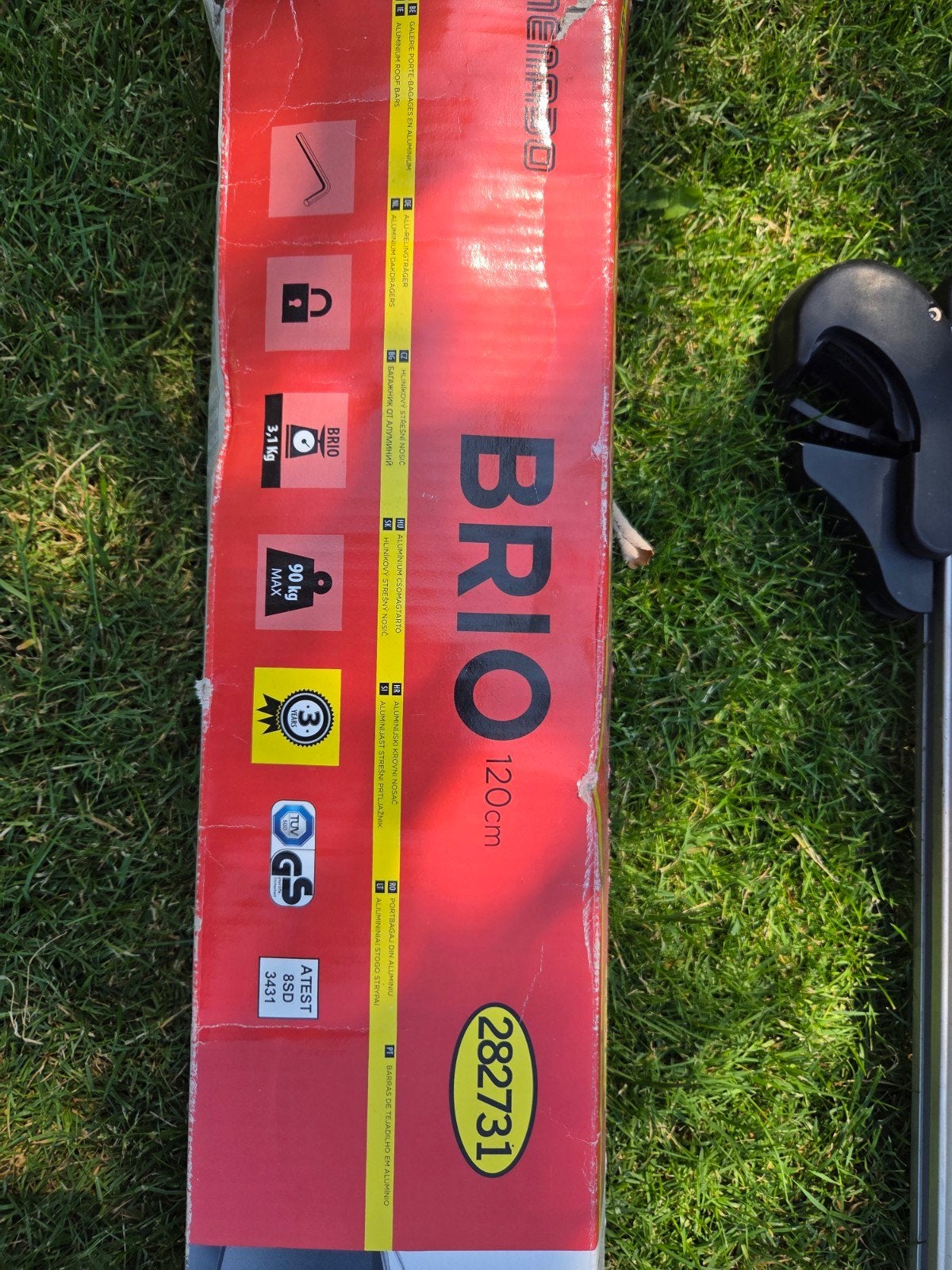 Brio 120cm dakdragers met slot - Max 90kg, Auto diversen, Ophalen, Gebruikt