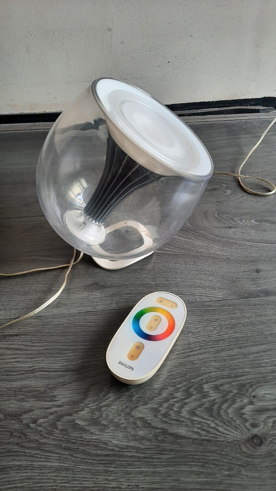Philips Living Colors lamp met afstandsbediening, werkend, Gebruikt, Meerkleurig, Dimbaar, Smart lamp