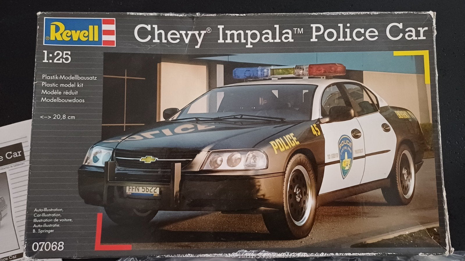 REVELL POLICECAR CHEVROLET IMPALA> VINTAGE, Ophalen of Verzenden, Nieuw, 1:72 tot 1:144, Revell