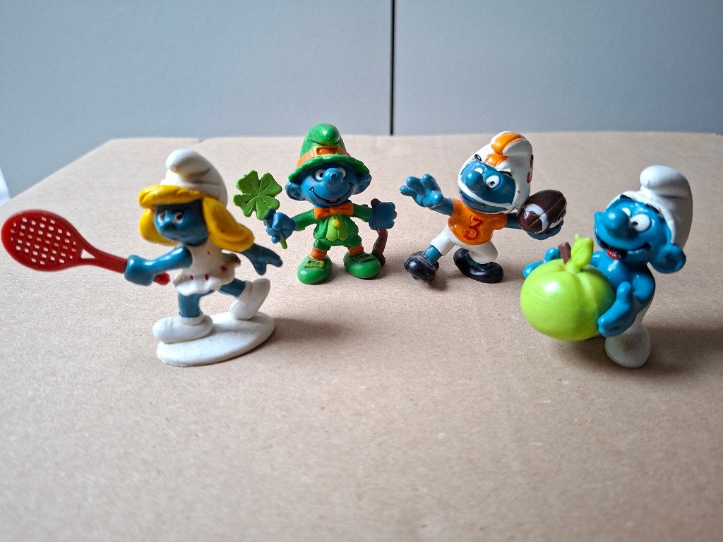 Set retro vintage Schleich Smurfen / Schlümpfe, Verzamelen, Ophalen of Verzenden, Smurfen, Nieuw, Beeldje of Figuurtje