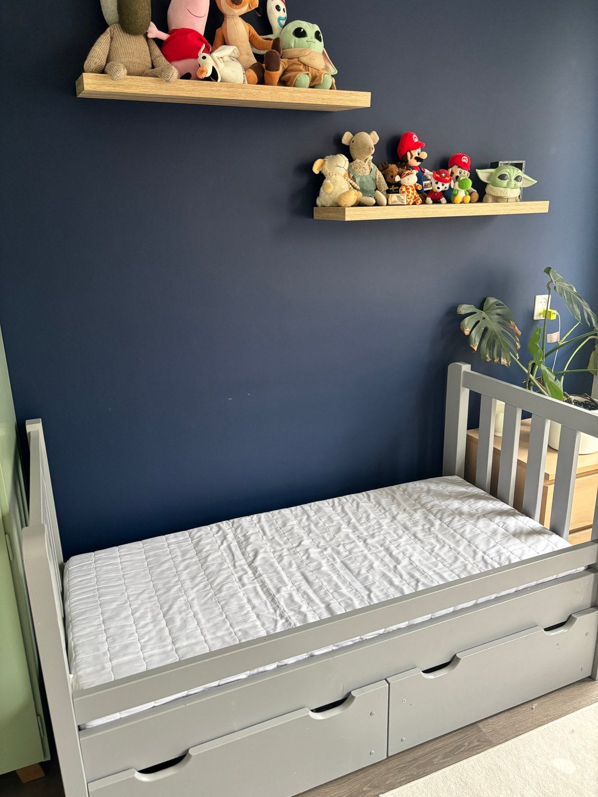 Houten kinderbed 160x85 met/zonder matras en dekbed, Ophalen, 85 tot 100 cm, Gebruikt, Matras
