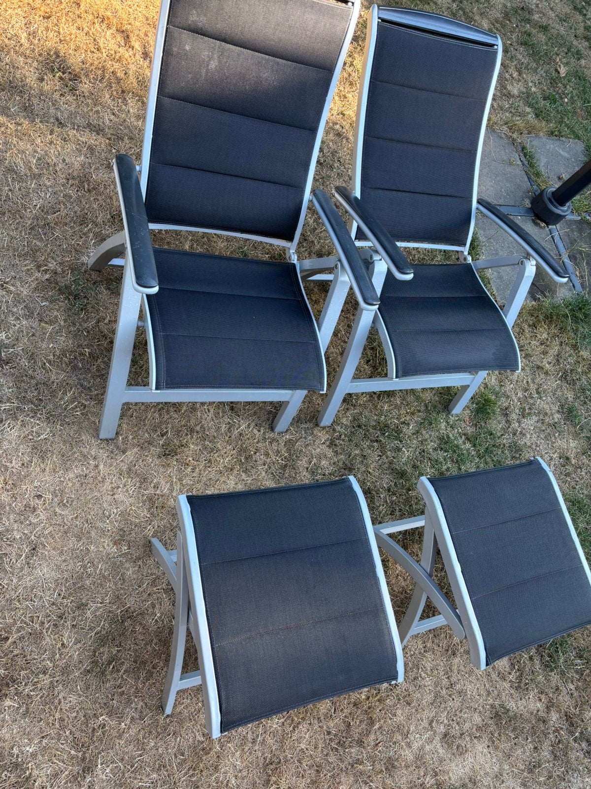 Verstelbare tuin stoelen, Ophalen of Verzenden, Zo goed als nieuw, Campingstoel