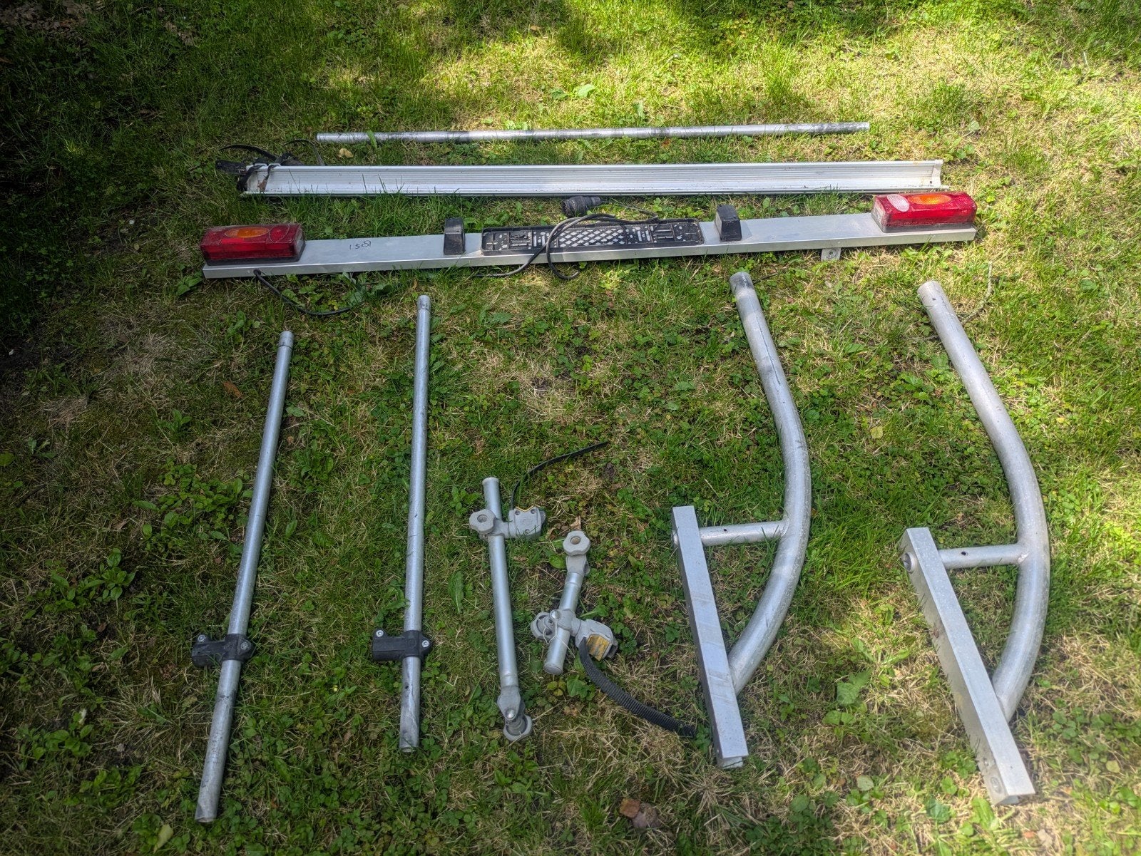 Fietsendrager voor camper - compleet met verlichting, Auto diversen, Fietsendragers, Ophalen, 2 fietsen, Gebruikt, Achterklepdrager