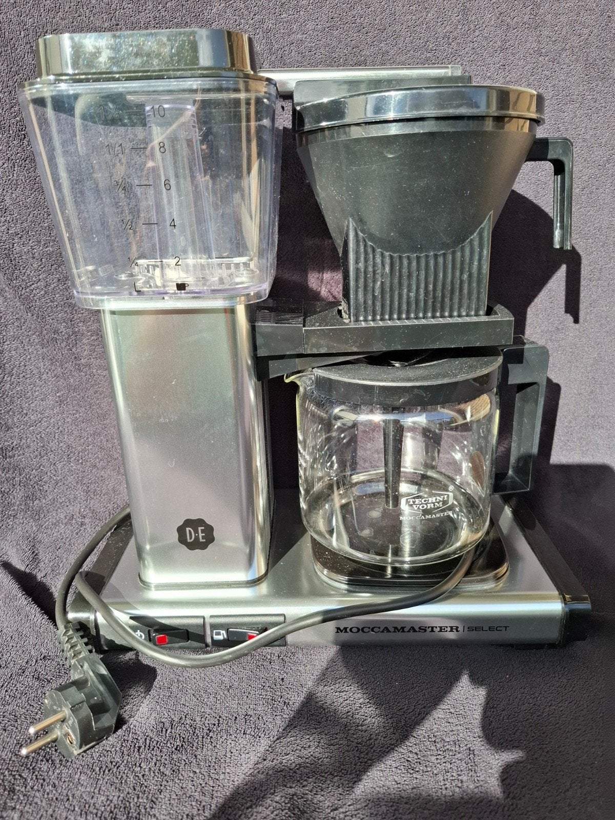 Technivorm Moccamaster Select Chroom Douwe Egberts Mooi, Ophalen of Verzenden, Zo goed als nieuw, 3 snelheden of meer