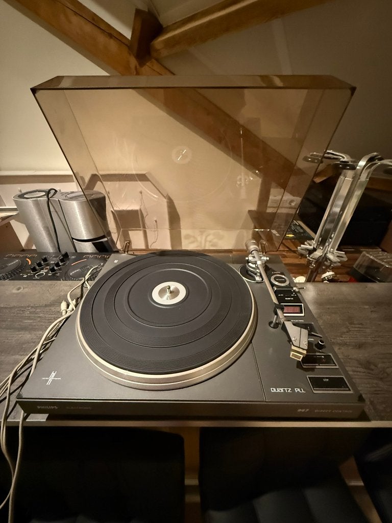 Philips 967 platenspeler met Nagaoka MP-50 element, Ophalen, Philips, Pitch-regelaar, Zo goed als nieuw