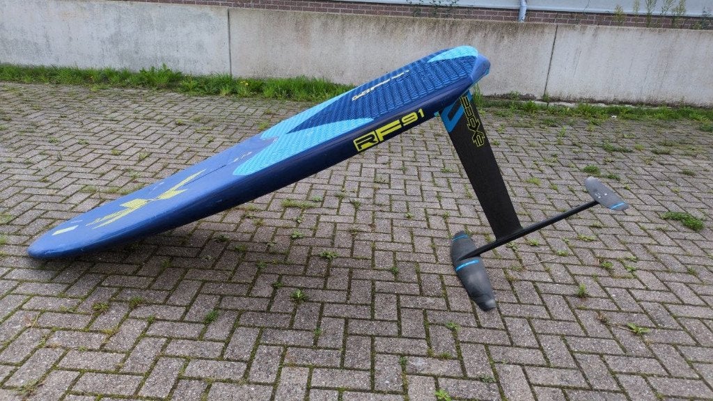 Exocet windfoil foilboard inclusief foil, Gebruikt, Minder dan 250 cm, Plank, Met vin(nen)