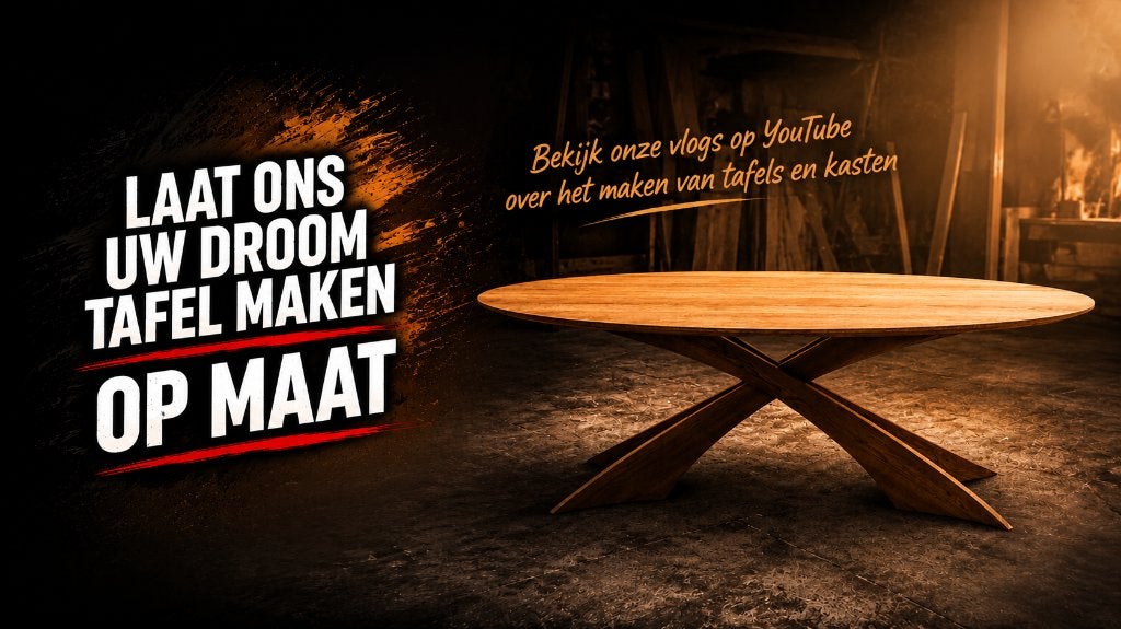 Unieke design tafels op maat- Rechtstreeks uit eigen fabriek, Ophalen, Eikenhout, 50 tot 100 cm, Rechthoekig