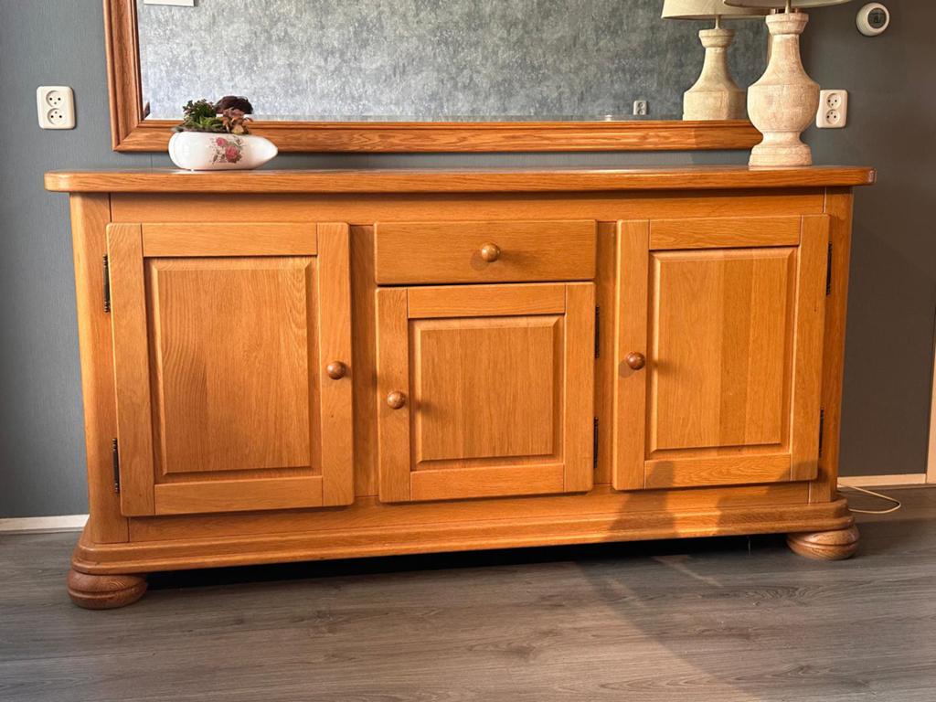 Blank eiken dressoir, Huis en Inrichting, Kasten | Dressoirs, Ophalen, Zo goed als nieuw, 50 tot 75 cm, 150 tot 200 cm