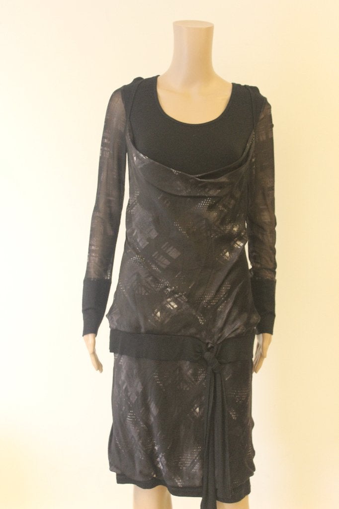 Eva Kayan zwart/grijze jurk in maat 38, Maat 38/40 (M), ., Zwart, Eva Kayan