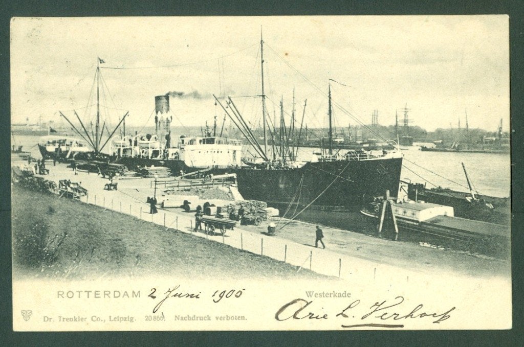 AK Rotterdam Trenkler 20866 Westerkade 1905, Ophalen of Verzenden, Voor 1920, Gelopen, Zuid-Holland