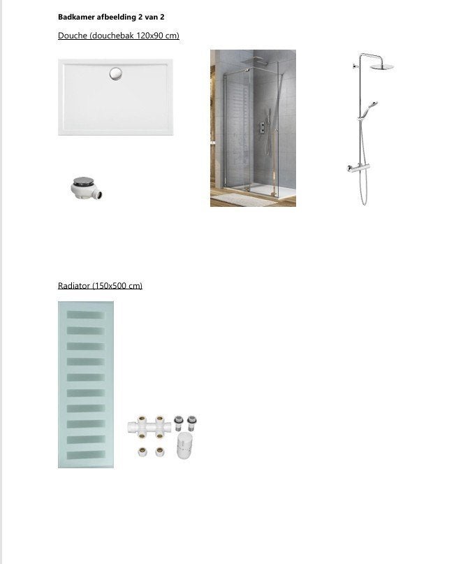 Sanitair-wastafel-douche | Badkamer + Toilet ---> T.E.A.B., Ophalen, Nieuw, Met douche
