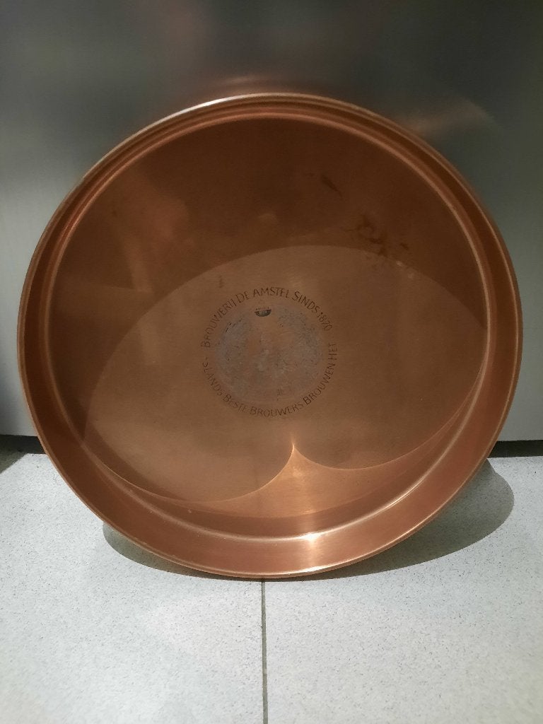 koperen dienblad amstel bier brouwerij tap bediening, Ophalen, Koper