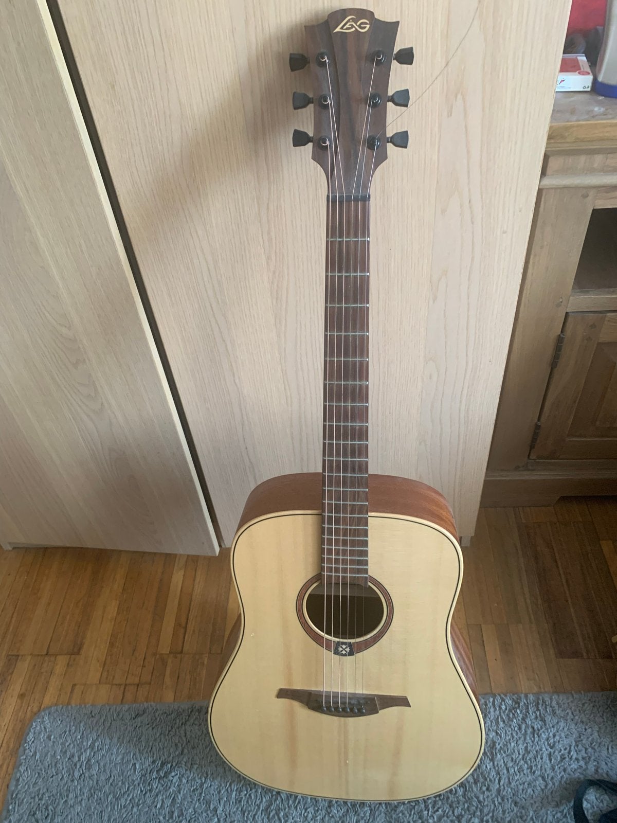 LAG TD70D Tramontane Dreadnought akoestisch, met hard case, Muziek en Instrumenten, Snaarinstrumenten | Gitaren | Akoestisch, Ophalen of Verzenden