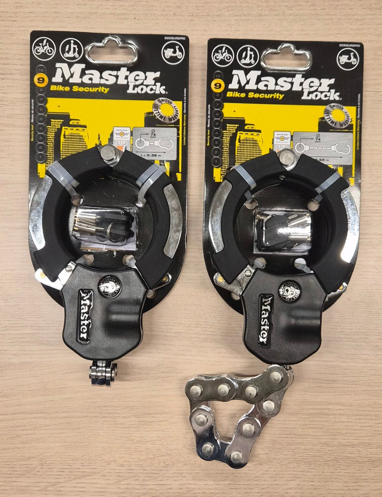 2 Nieuwe Master Lock steps/fietssloten (ongeopend), Verzenden, Nieuw