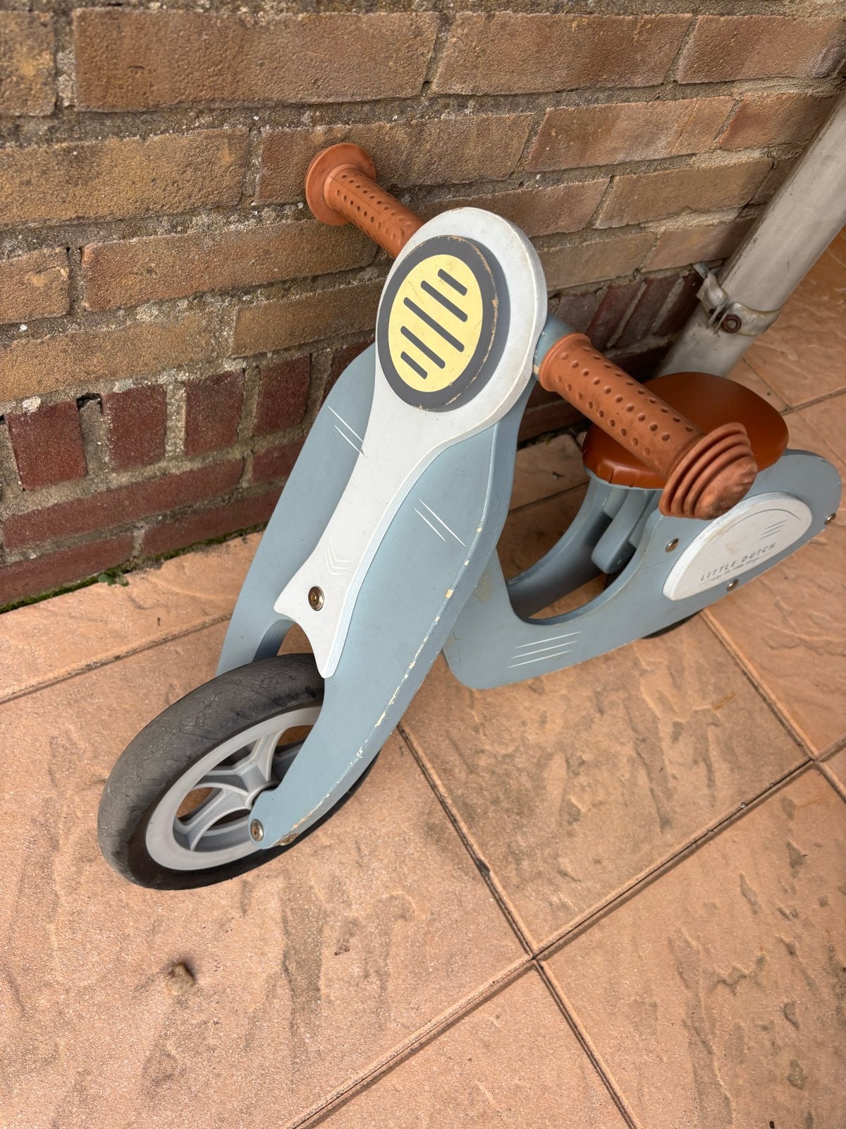 Little Dutch loopfiets scooter blauw, Ophalen, Gebruikt, Loopfiets
