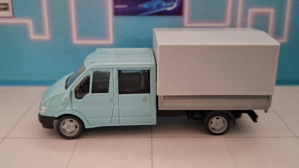 Rietze 1:87 Ford Transit Pick-up dubbele cabine, Hobby en Vrije tijd, Ophalen of Verzenden, Gebruikt, Auto, Rietze