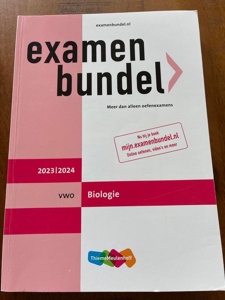 Examenbundel VWO Biologie, Ophalen of Verzenden, Zo goed als nieuw, VWO, Biologie