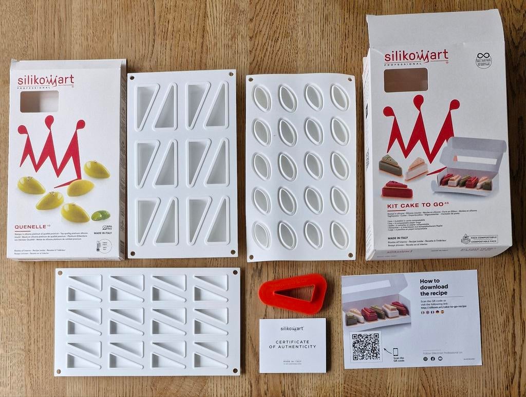 Silikomart drie professionele silicone vormen met toebehoren, Hobby en Vrije tijd, Taarten en Cupcakes maken, Ophalen of Verzenden