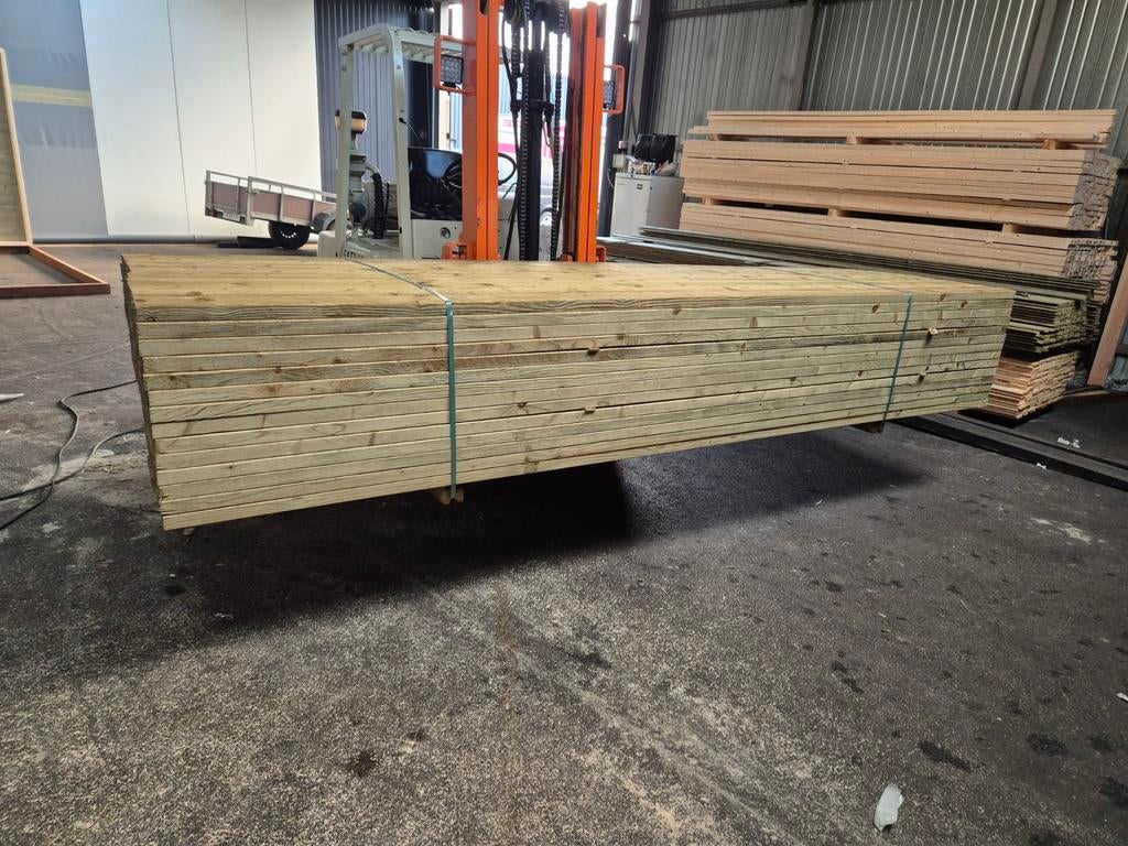 SLS 38x89 Geïmpregneerd Vuren Hout, Doe-het-zelf en Verbouw, Hout en Planken, Geïmpregneerd, 25 tot 50 mm, Nieuw, Ophalen of Verzenden