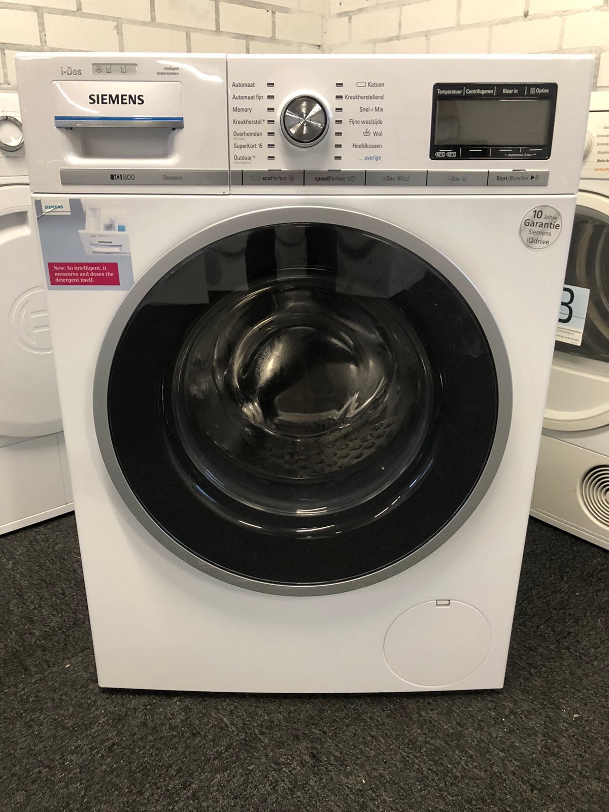 €359 i-Dos wasmachine 8kg Siemnens iQ800 MET GARANTIE, Ophalen, 1200 tot 1600 toeren, 8 tot 10 kg, Energieklasse A of zuiniger