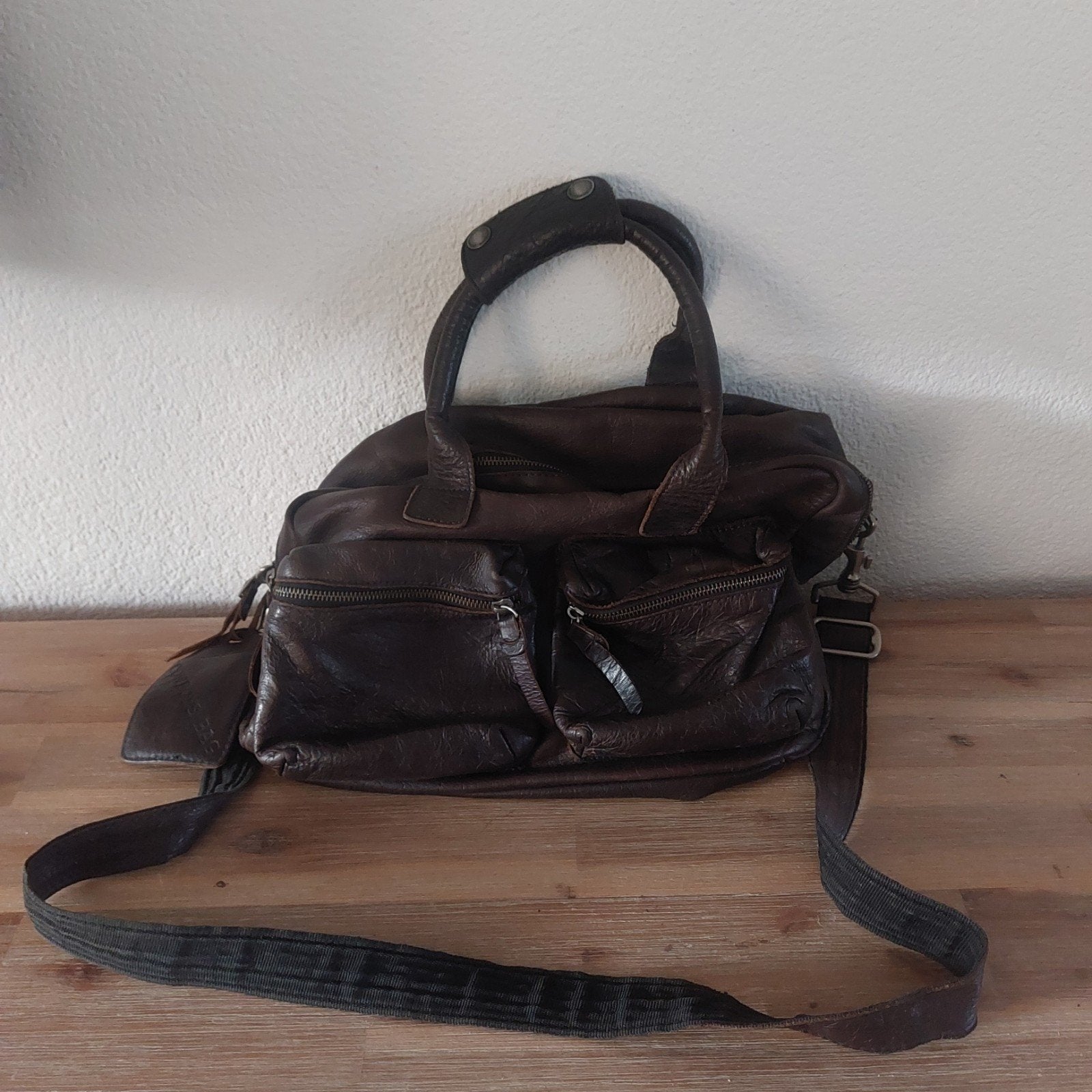 Bruine Leren Cowboysbag, Overige merken, Bruin, Ophalen of Verzenden, Zo goed als nieuw
