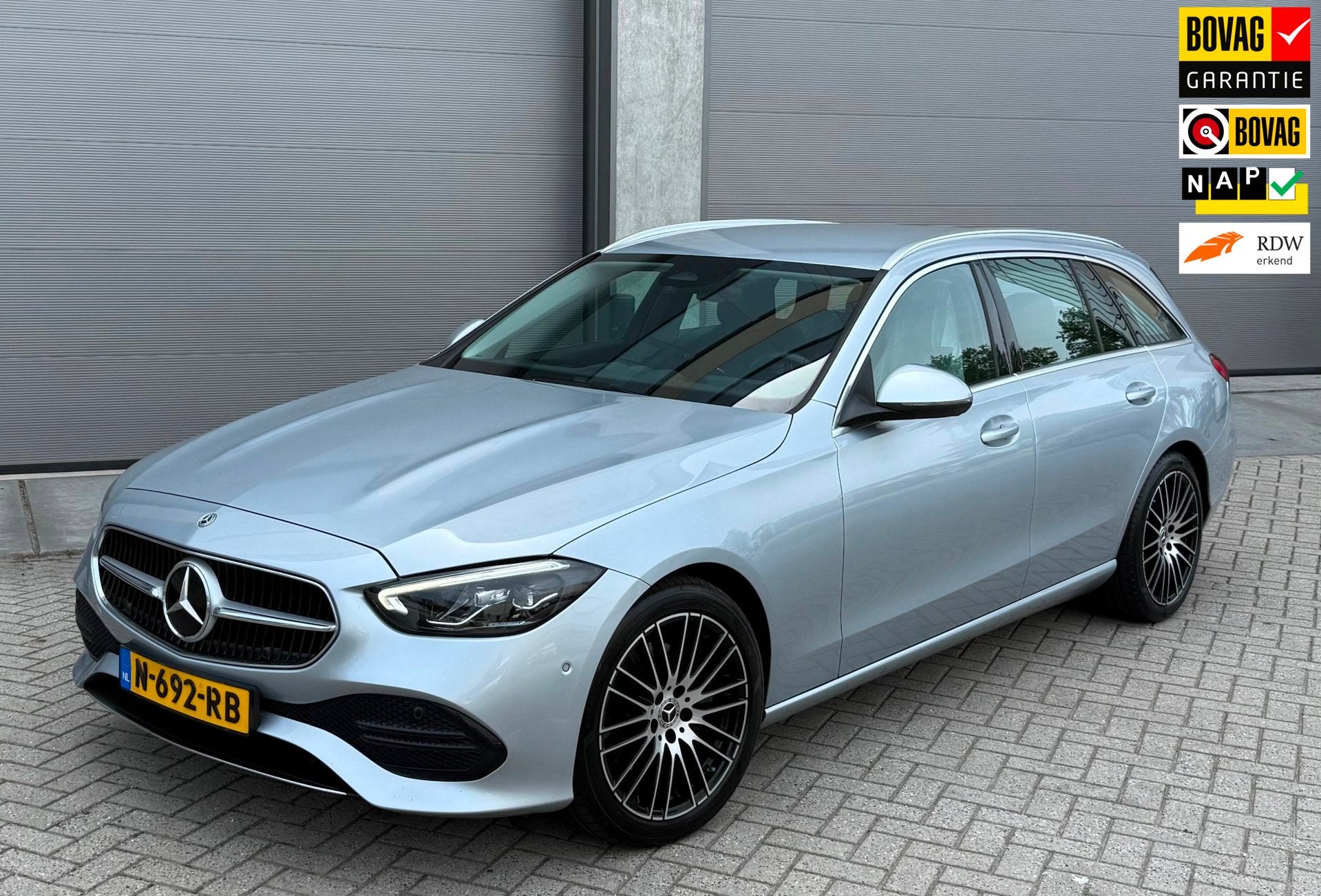 Mercedes-Benz C-klasse Estate 200 204pk 12-2021 Grijs 1E EIG, Auto's, Automaat, Achterwielaandrijving, 4 cilinders, Origineel Nederlands