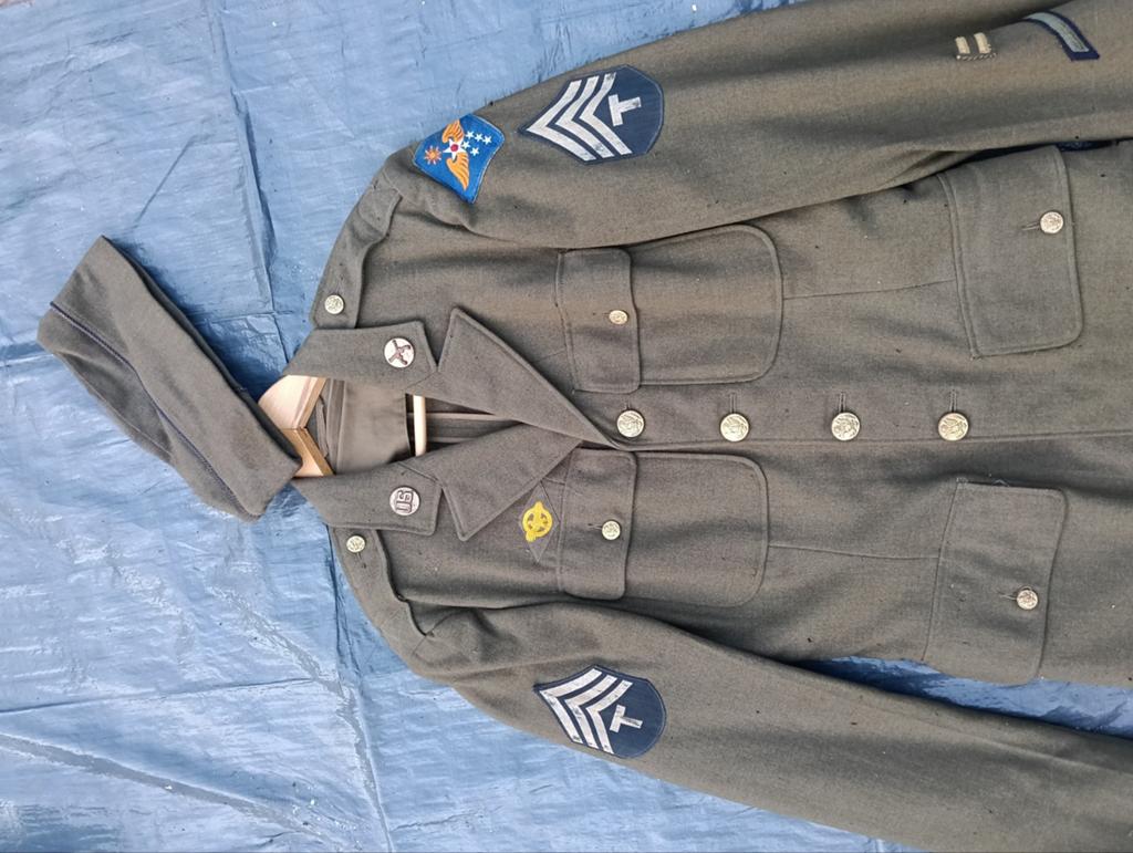 WW2 ORIGINAL U.S. army jas + schuitje, Verzamelen, Militaria | Tweede Wereldoorlog, Ophalen of Verzenden