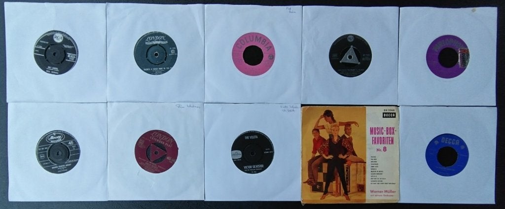 Set 2: 10 singles jaren 50, Gebruikt, 7 inch, Pop, Overige typen