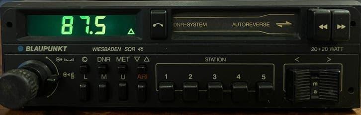 Blaupunkt Wiesbaden SQR 45 autoradio uit Porsche 911SC, Auto diversen, Autoradio's, Gebruikt, Ophalen of Verzenden