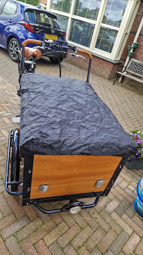 cangoo electrische bakfiets met accesoires, Fietsen en Brommers, Fietsen | Bakfietsen, 4 kinderen of meer, Gebruikt, Huif, Trommelrem