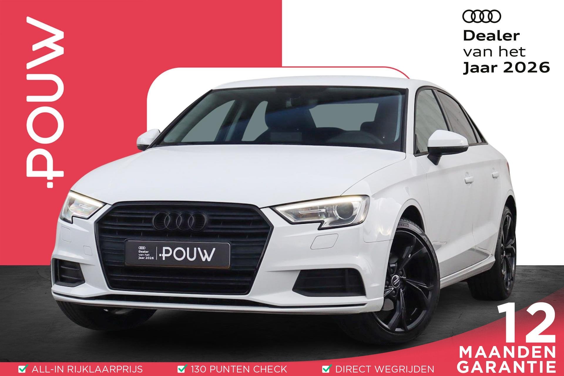 Audi A3 Limousine 30 TFSI 116pk Pro Line | Cruise Control |, Auto's, 12 maanden, Stof, Gebruikt, Wit