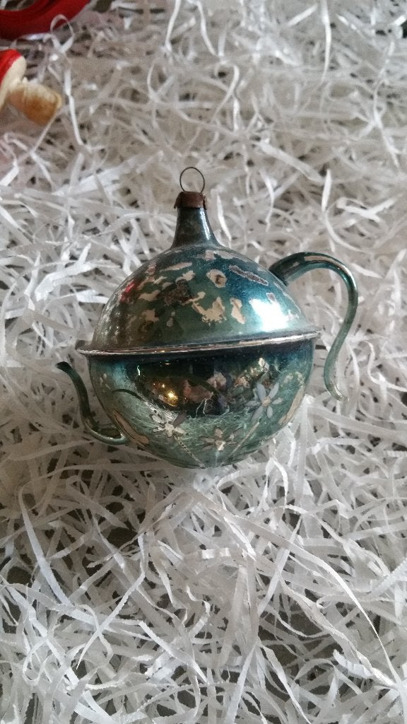 antieke kerstbal nr 416 model theepot super groot, Ophalen of Verzenden, Gebruikt