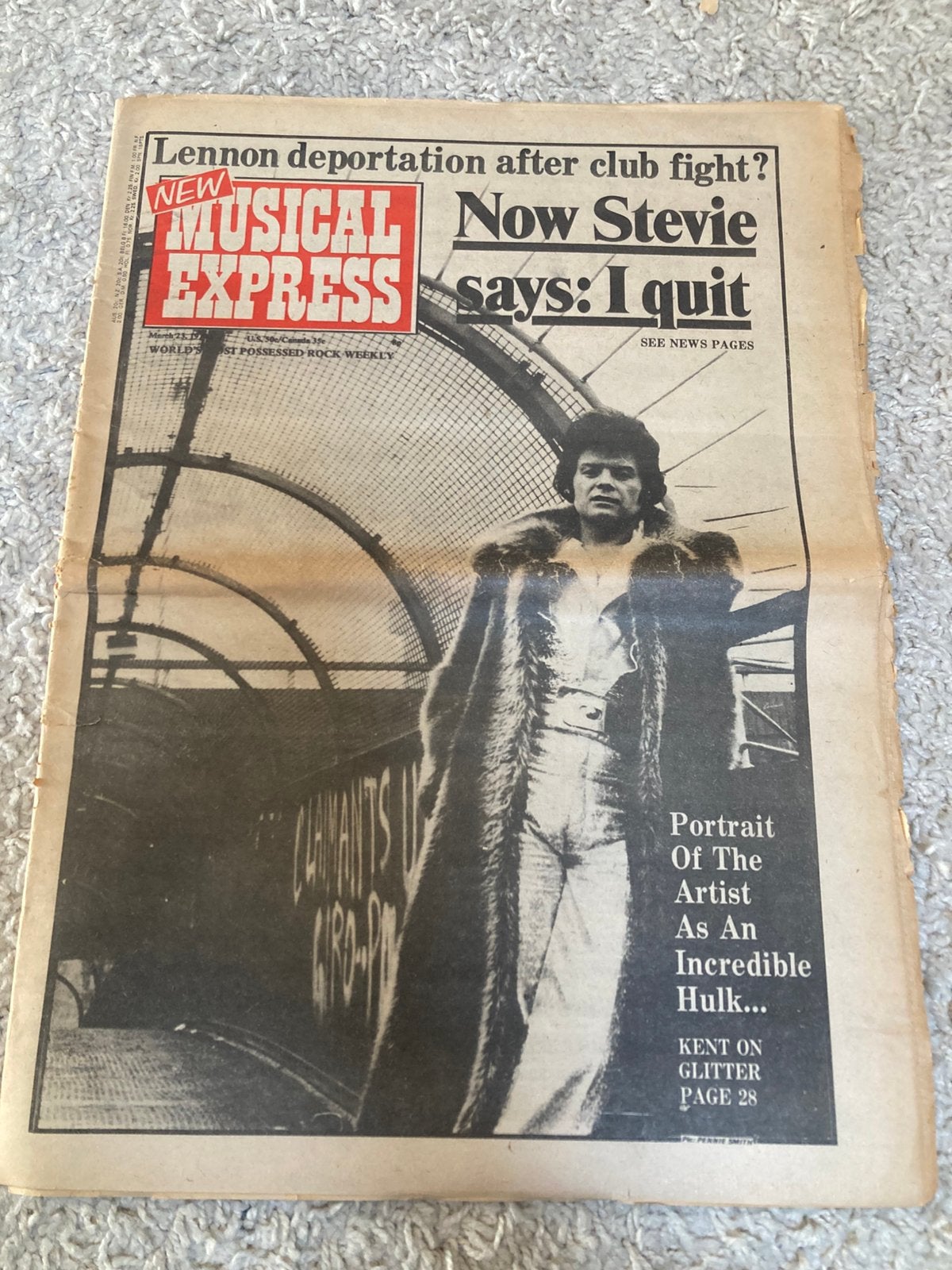 NME 23 maart 1974 ALICE COOPER Beatles TEMPEST Dr Hook, Ophalen of Verzenden, Gelezen, Muziek, Film of Tv