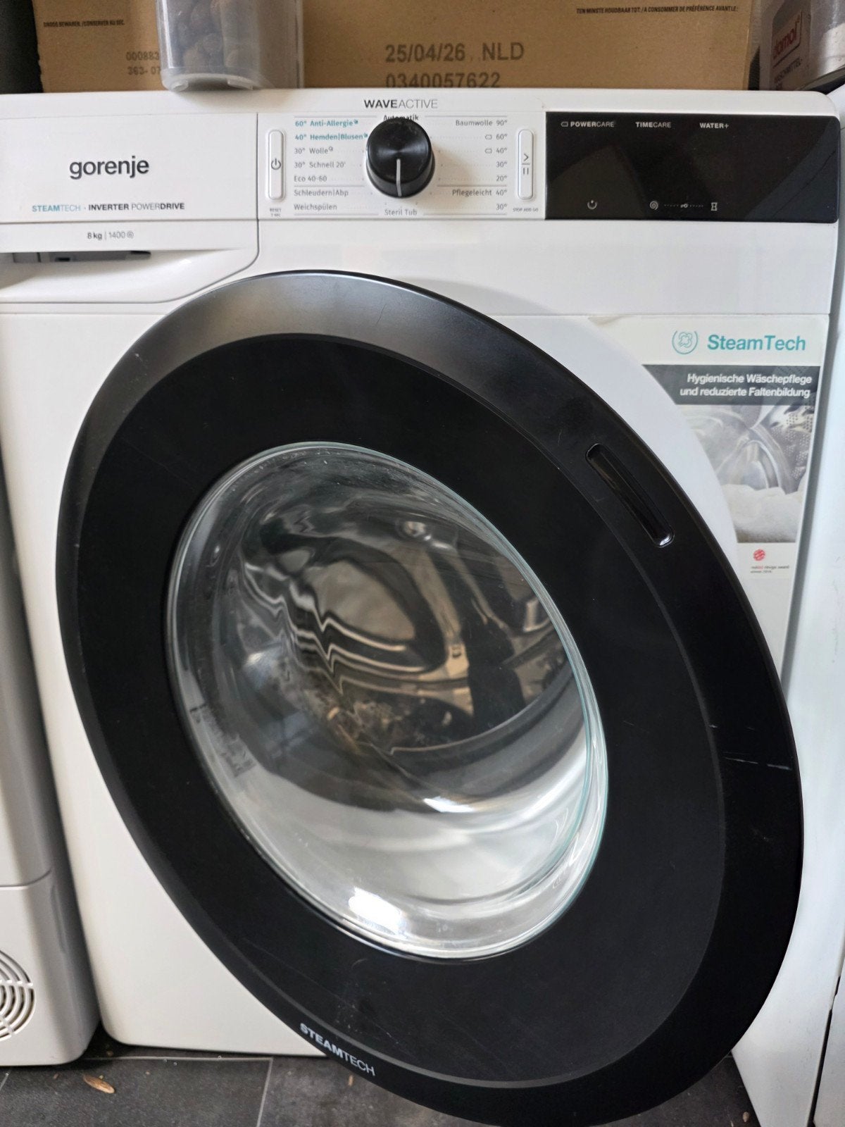 Zo goed als nieuwe Gorenje wasmachine - SteamTech 8kg, Witgoed en Apparatuur, Ophalen, 1200 tot 1600 toeren, 8 tot 10 kg, Wolwasprogramma