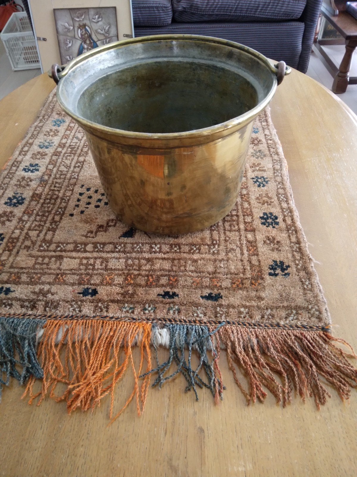 grote koperen ketel met hengsel, Ophalen, Koper