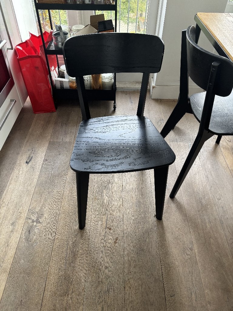 4x IKEA LISABO stoel zwart – samen €100, Ophalen, Gebruikt, Zwart, Scandinavisch