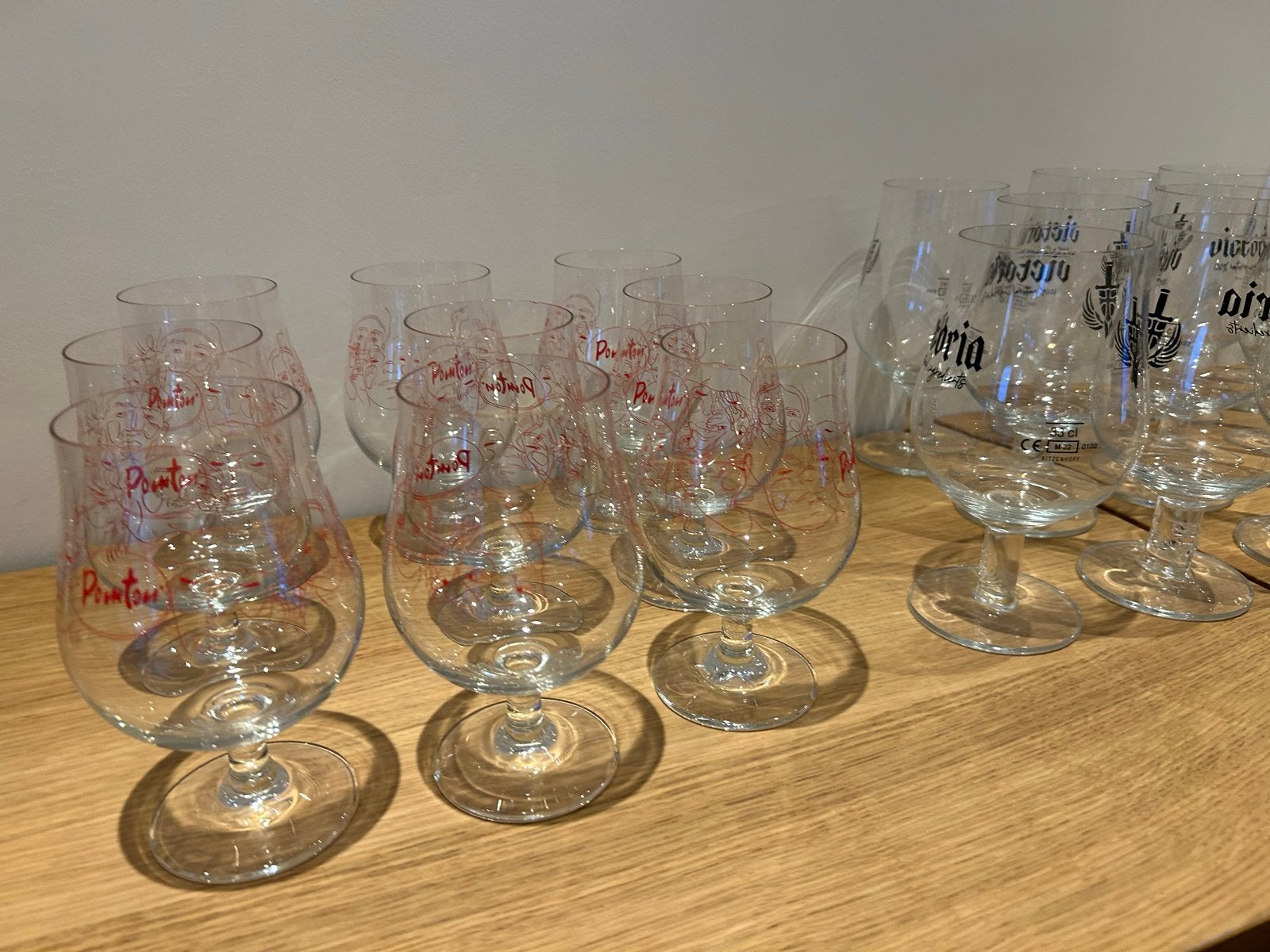 Snelverkoop! Diverse bierglazen, Stella Artois, Belle-Vu, Ophalen, Glas of Glazen, Gebruikt, Overige merken