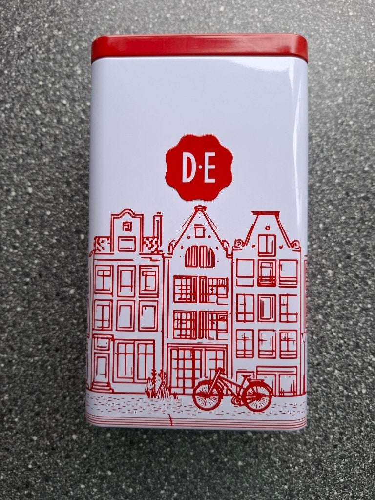 Blik Douwe Egberts Amsterdamse grachten DE blik Nieuw, Verzamelen, Ophalen of Verzenden, Nieuw, Koffie, Douwe Egberts