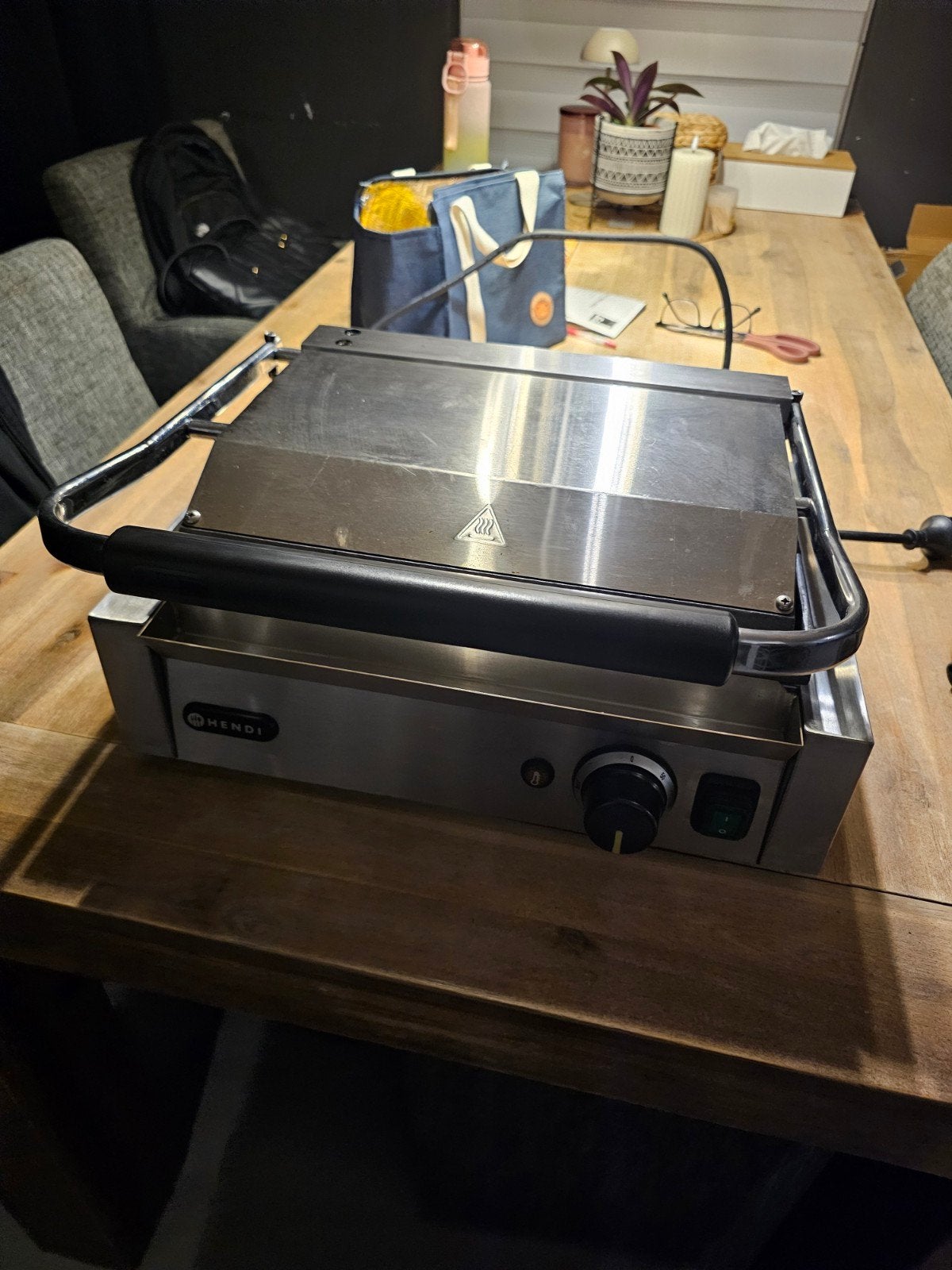 hendi grill plat onder ribbel boven, Ophalen of Verzenden