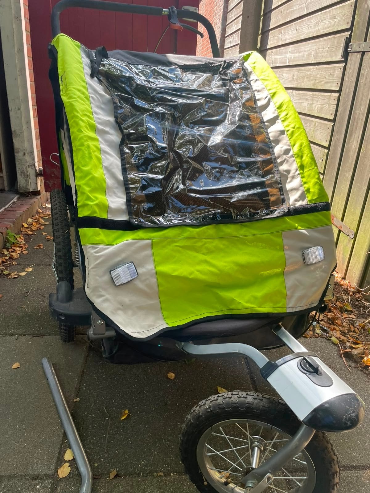 Kinderfietskar met wandelkit - Gebruikt, Gebruikt, Opvouwbaar, Ophalen of Verzenden, Kinderkar