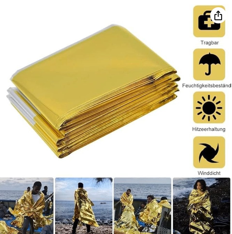 3x reddingsdeken - EHBO Deken - 210  160cm, Nooddeken EHBO, Ophalen of Verzenden, Nieuw