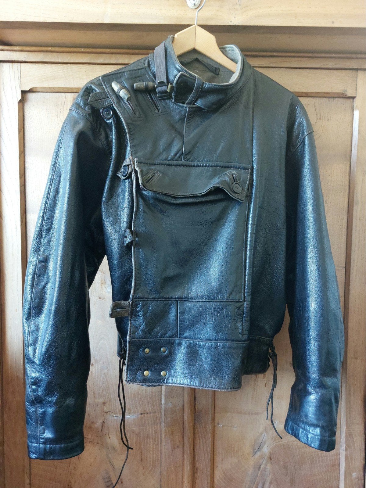 1950 Vintage Mats Larsson Malung leren leger jack 50 M/L, Motoren, Heren, Jas | leer, Ophalen of Verzenden, Mats Larsson,  A. Bol