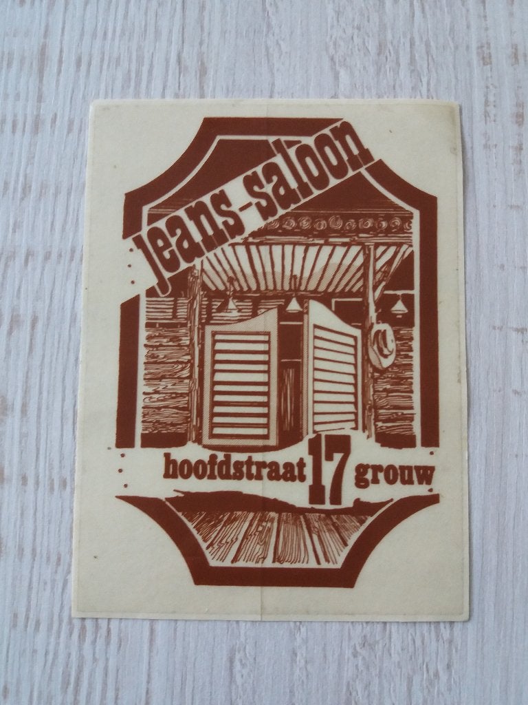 sticker Jeans - saloon te grouw, Ophalen of Verzenden, Zo goed als nieuw, Winkel of Supermarkt