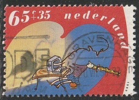 Nederland 1990 1458b Kind 65c, Gest Den Haag, Postzegels en Munten, Postzegels | Nederland, Ophalen of Verzenden, Na 1940, Gestempeld