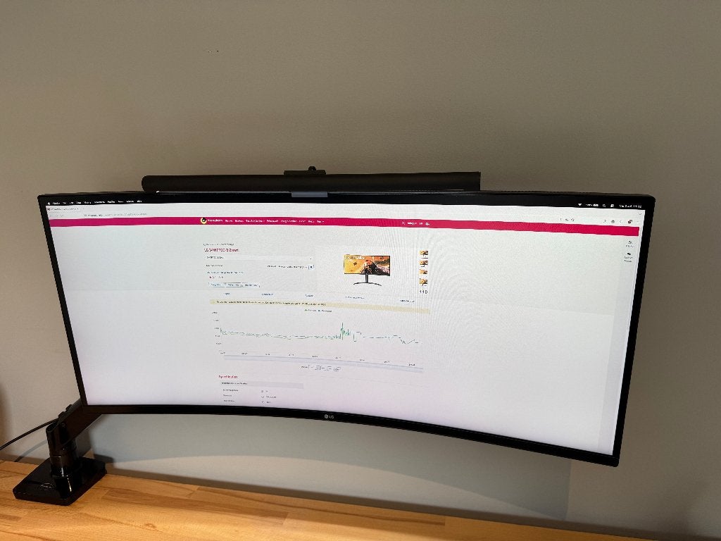 34 inch Ultra Wide Monitor | LG 34WP75C, Computers en Software, Monitoren, LG Electronics, VA, Minder dan 1 ms, Zo goed als nieuw