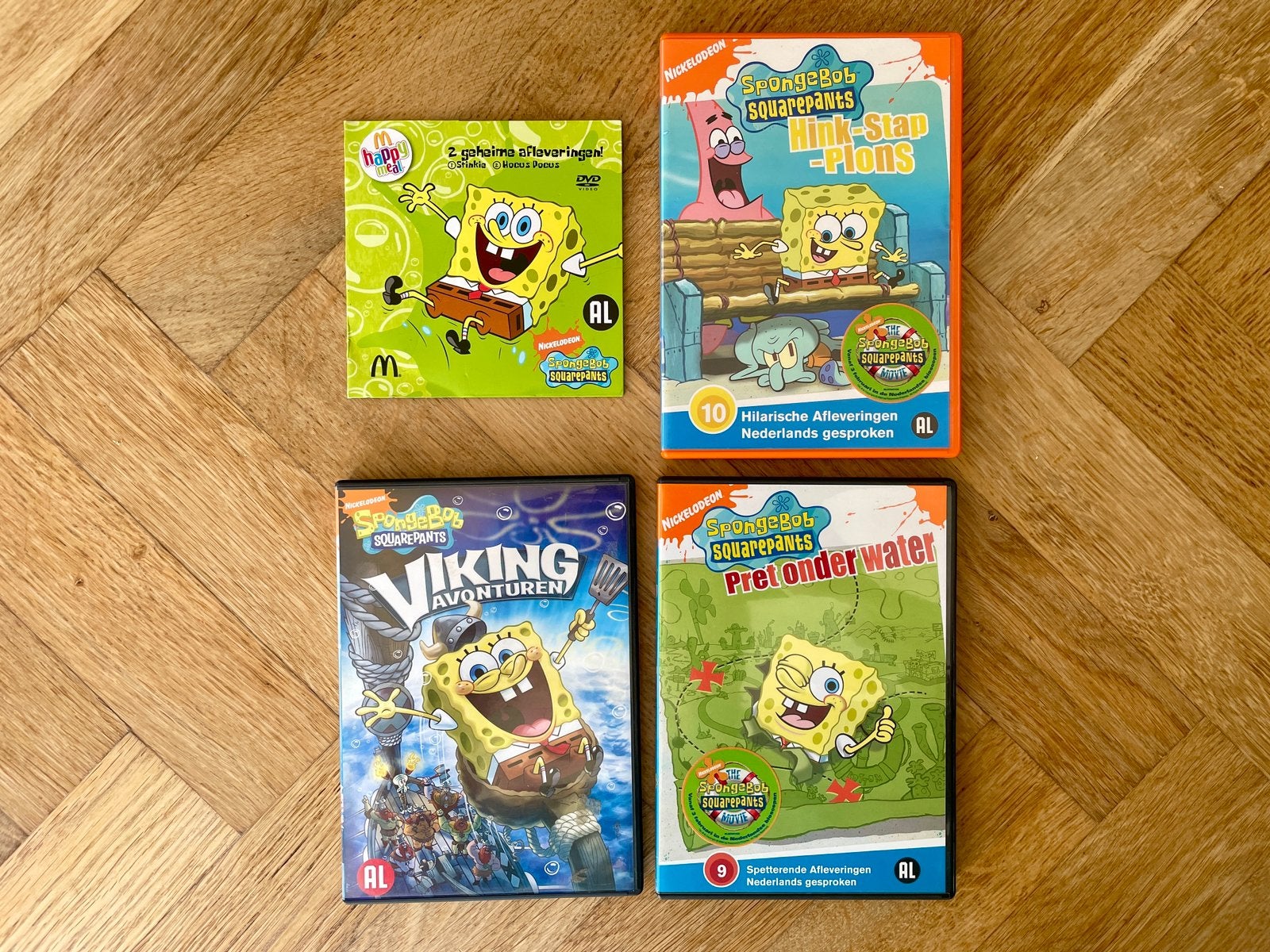 Nickelodeon: 4x Spongebob DVD’s (nette staat, met NL), Cd's en Dvd's, Tekenfilm, Zo goed als nieuw, Alle leeftijden, Amerikaans