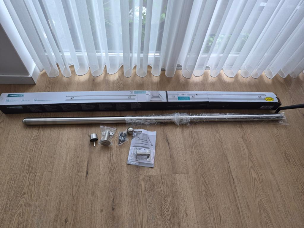 trap leunen RVS  154 cm, Huis en Inrichting, 100 tot 150 cm, Modern, RVS-look, Nieuw, Ophalen of Verzenden