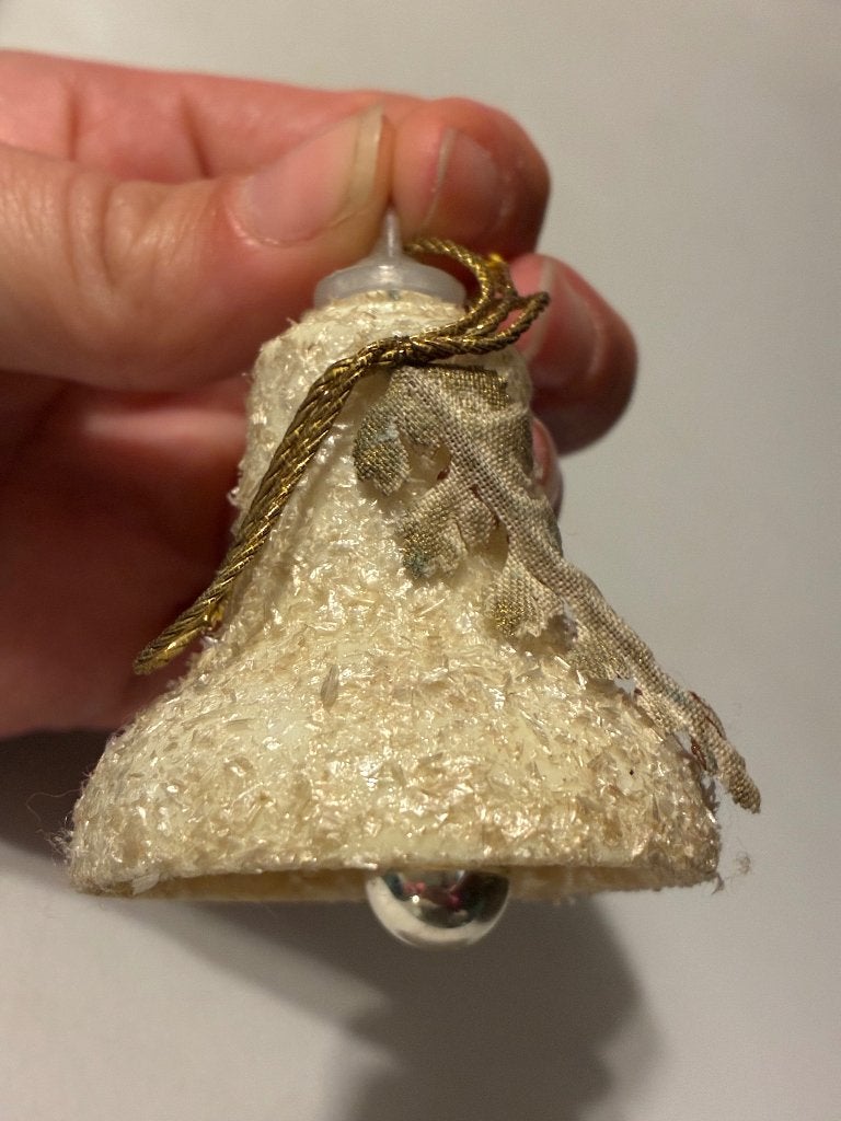 Vintage sugar bell kerstklok '50 glazen klepel Mid Century, Diversen, Ophalen of Verzenden, Gebruikt