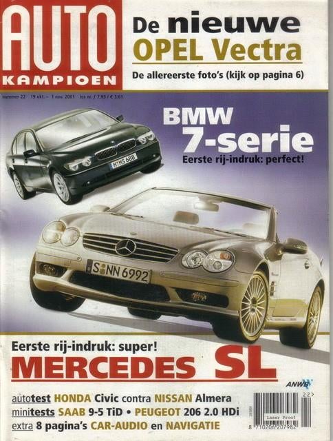 Autokampioen 22 2001 : Mercedes 500SL - Ford Mustang - Saab, Ophalen of Verzenden, Gelezen, Algemeen